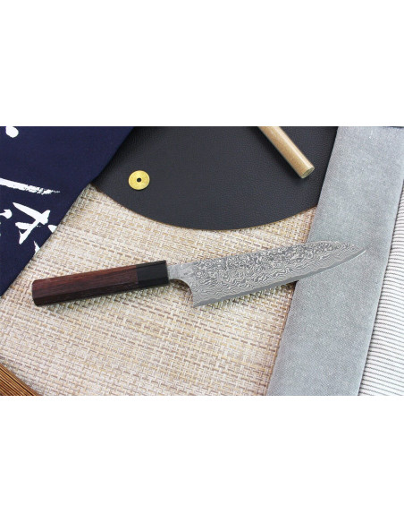 Cuchillo de cocinero japonés Masakage Kumo 18cm Damasco 63 capas hecho a mano