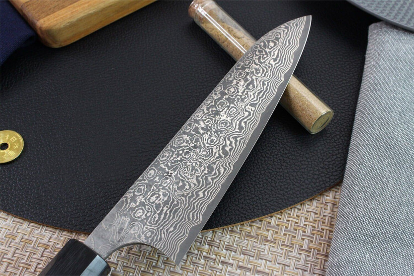 Masakage Kumo 18 cm håndlaget japansk kokkekniv Damaskus 63 lag