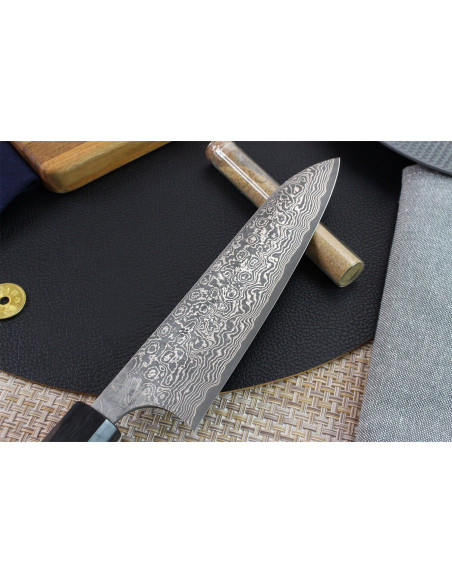 Masakage Kumo 18cm handgemaakt japans koksmes Damascus 63 lagen