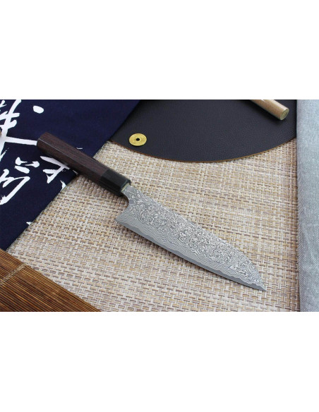 Masakage Kumo 16,5 cm 63-lags damaskus håndlavet japansk santoku-kniv