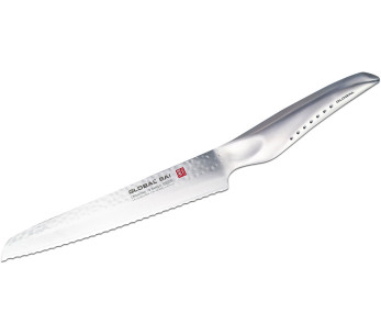 Global Sai M04 Japanilainen leipäveitsi 17cm vasaroitu terä 2