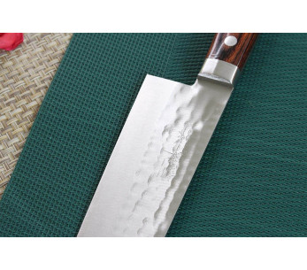 santokukukniv Japonese artisanal Masutani 16,5 cm martelé 2