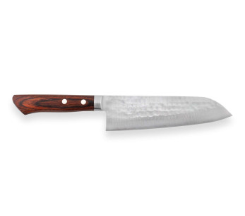 faca santoku Japonês artesanal Masutani 16,5cm martelé