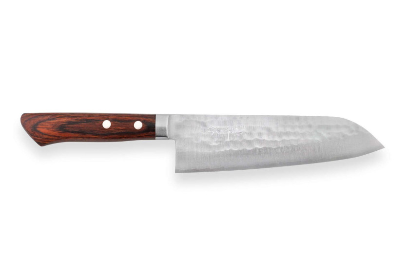 santoku mes Japans ambachtelijk Masutani 16,5cm martelé