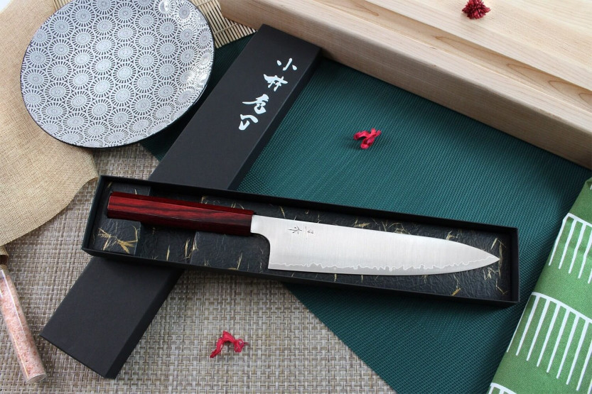 Coltello da cuoco giapponese Kei Kobayashi SG2 21 cm fatto a mano