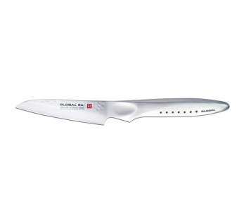 Japanisches Spickmesser Global Sai S03R gerade Klinge gehämmert 9cm