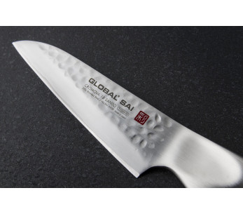 Global Sai S03R Japansk skalkniv 9cm rakt hamrat blad 2