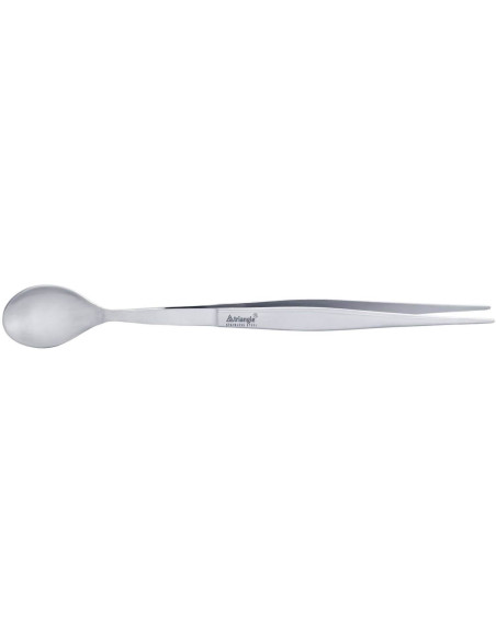 Triangle stainless steel kitchen tongs with integrated spoon
