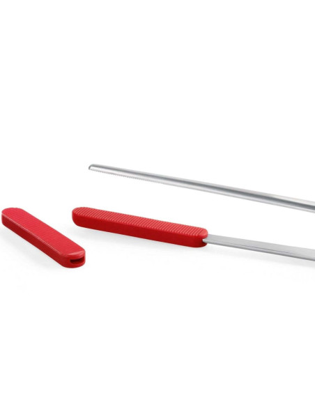 Pinze da cucina grandi in acciaio inox con punte in silicone