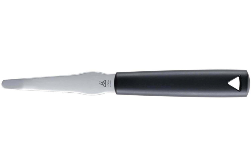Coltello triangolare per agrumi con lama flessibile microseghettata e impugnatura verde