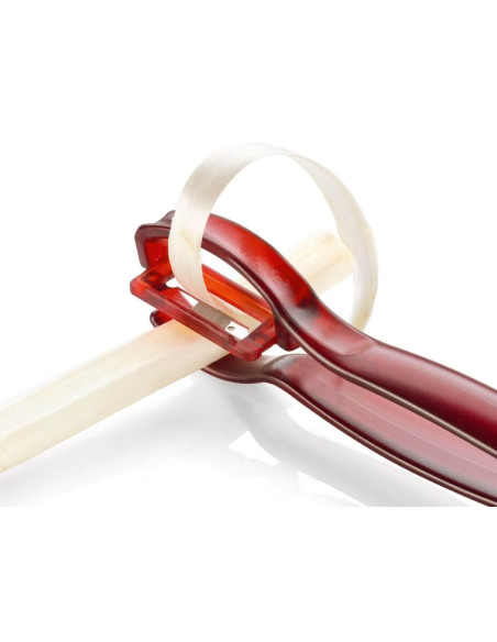 Asparagus peeler Triangle ambidextrous red