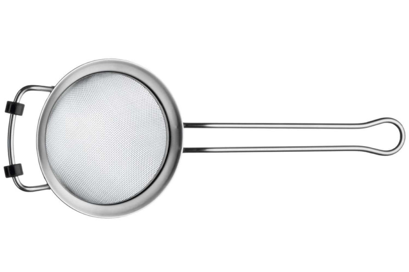 Escurridor triangular profesional de acero inoxidable con asa