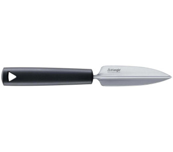 Trekantet, takket kniv, blad i rustfritt stål, 10 cm