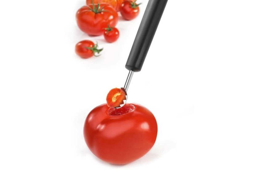Espremedor de tomates triangular em aço inoxidável com 2 cm de ponta