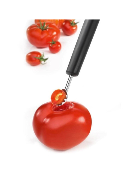 Espremedor de tomates triangular em aço inoxidável com 2 cm de ponta