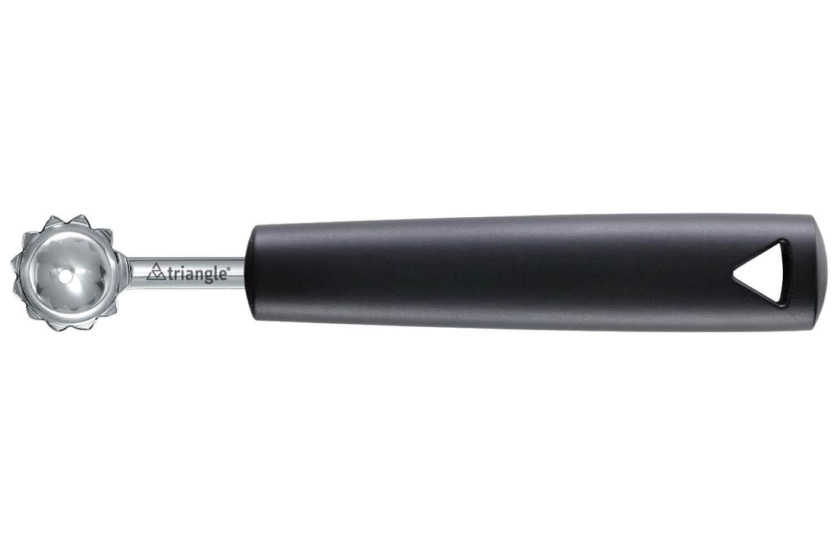 Exprimidor de tomates triangular de acero inoxidable con punta de 2 cm