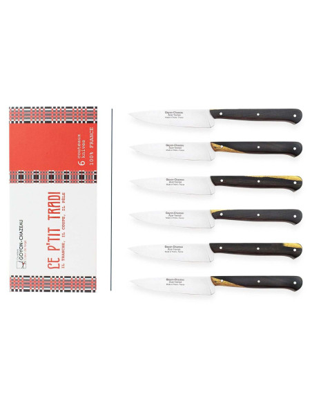 Estuche 6 Cuchillos de pelar Le p'tit tradi Goyon-Chazeau mango granadillo 10cm