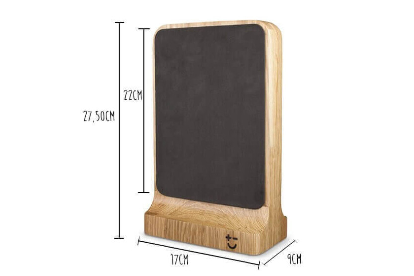 Bisbell 5-knife magnetic block in solid soft-touch oak