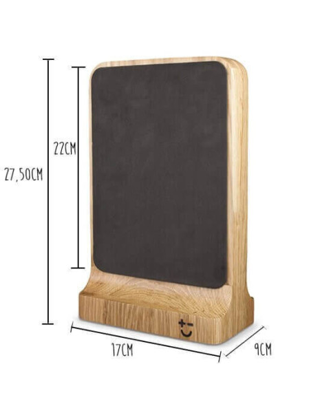 Blocco magnetico Bisbell a 5 coltelli in rovere massiccio soft-touch