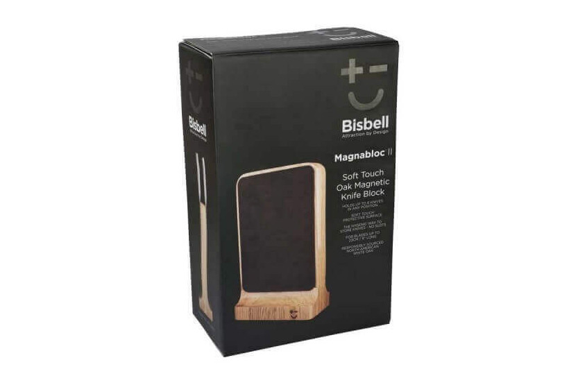 Bisbell 5-knivs magnetblok i massiv soft-touch eg