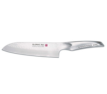 Faca japonesa faca santoku Global Sai 03faca santoku lâmina martelada de 19 cm