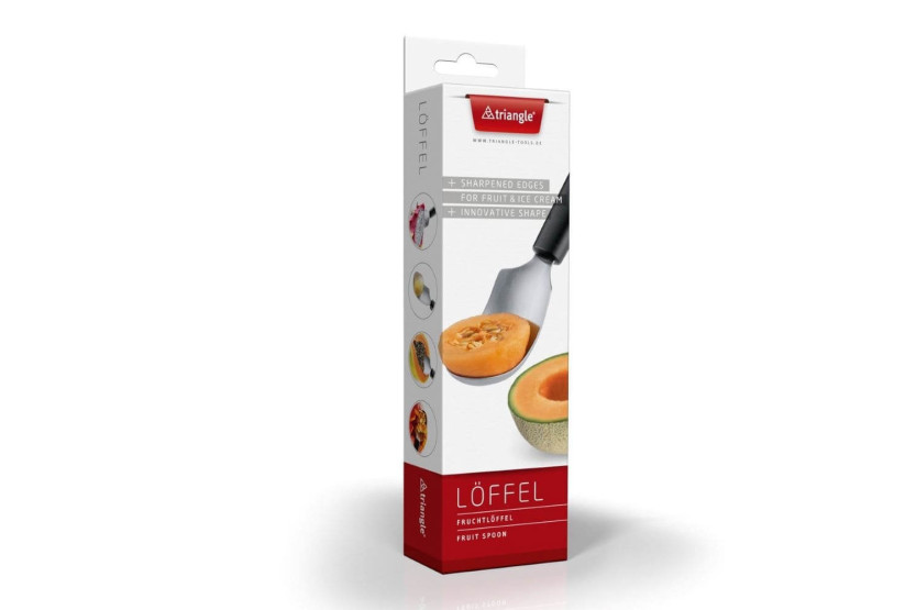 Triangle stainless steel fruit coring spoon