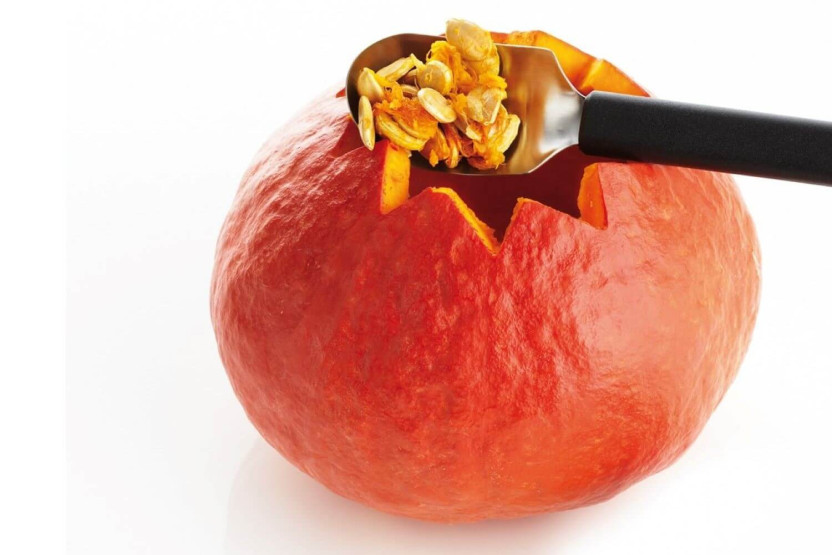 Driehoekige roestvrijstalen fruitboorlepel