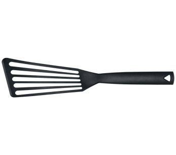 Triangelformad genombruten spatel i grönt grepp 32,5cm