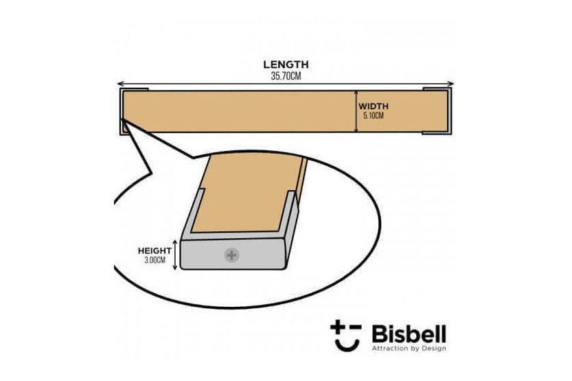 Bisbell magnetstång 34cm Bambu eller valnöt