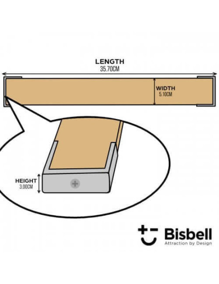 Bisbell magnetisk vektstang 34 cm Bambus eller valnøtt