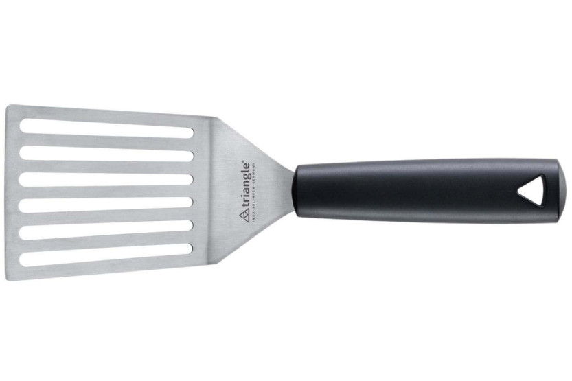 Professionele Triangle spatel gebogen opengewerkt flexibel roestvrij staal 28,5cm x 9cm