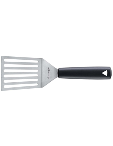 Professional Triangle spatula bent openwork flexible stainless steel 28.5cm x 9cm