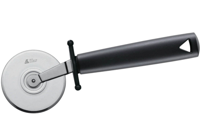 Professional pizza cutter Triangle stainless steel 19cm green grip handle