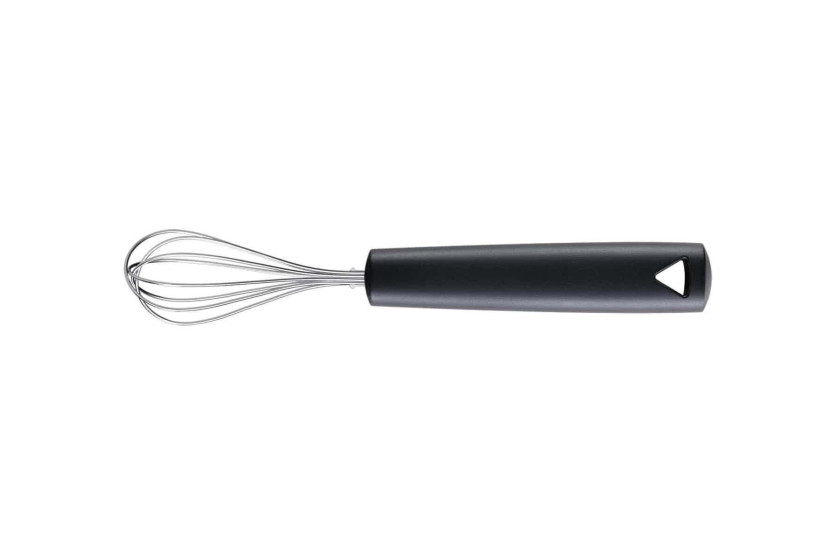 Mini whisk Triangle stainless steel head 9cm green grip handle