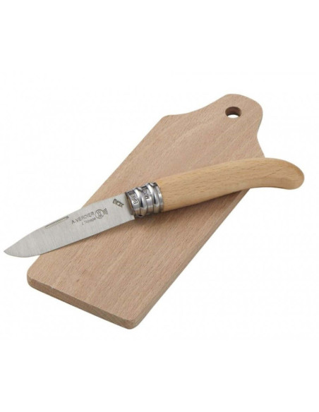 Boxed set 3 André Verdier bird's beak vegetable knives + serrated stylus + pantry