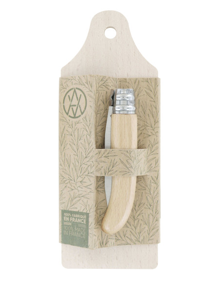 André Verdier PICNIC stainless steel folding knife with beech wood cutting board