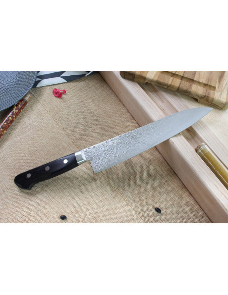 Japanisches Kochmesser Tsunehisa VG10 Damascus 45 Schichten 21cm