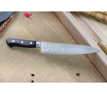 Cuchillo de cocinero japonés Tsunehisa VG10 Damasco 45 capas 18cm 2