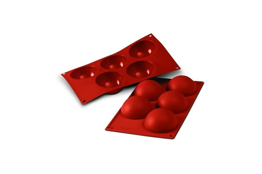 Molde profissional Silicon Flex 300x175mm 5 meias esferas