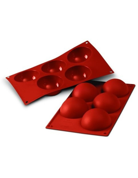Molde profissional Silicon Flex 300x175mm 5 meias esferas