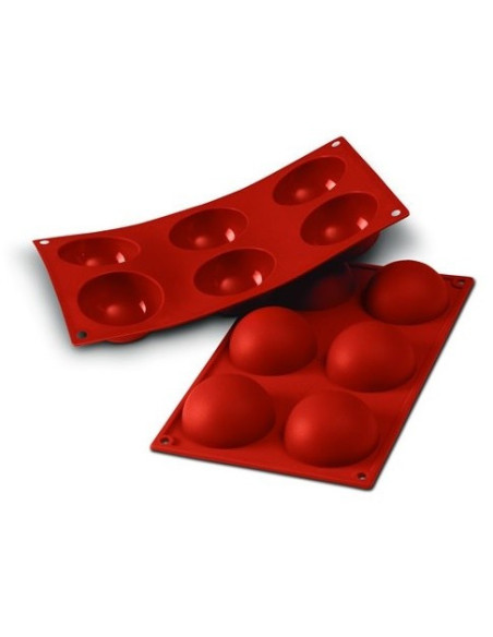 Molde profissional Silicon Flex 300x175mm 6 meias esferas