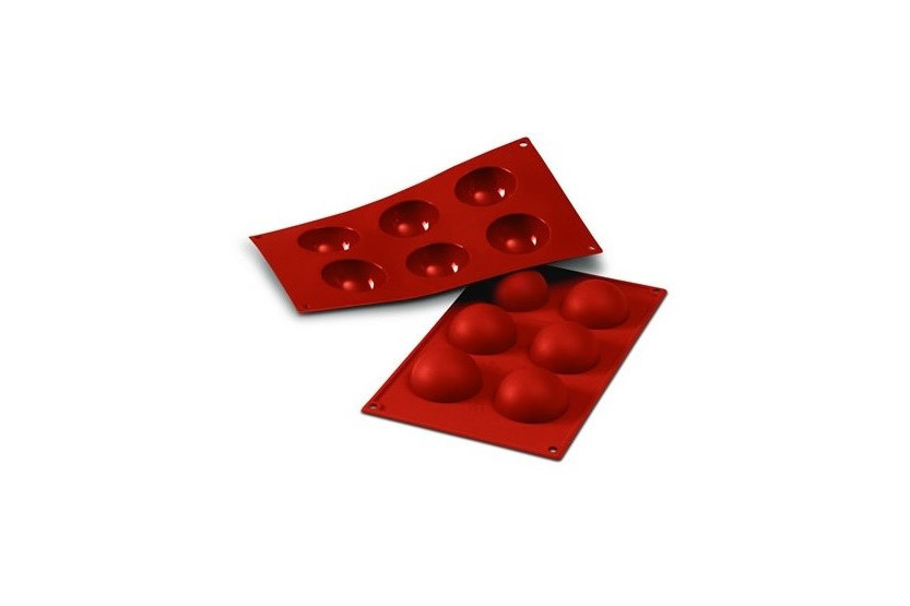 Professionelle Silikonform Silicon Flex 300x175mm 6 Halbkugeln 6cm