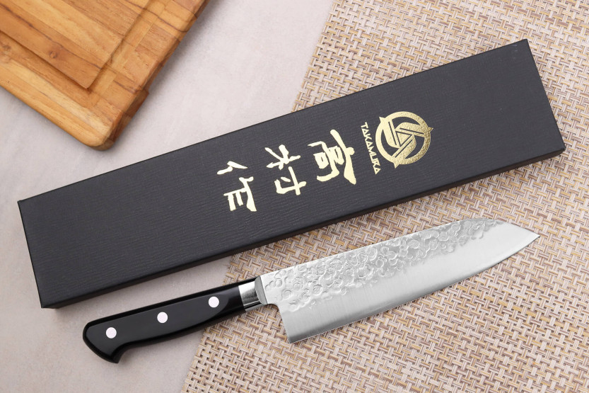 Takamura VG10 Tsuchime 16,5cm handmade Japanese santoku knife