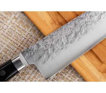 faca santoku japonesa de faca santoku Takamura VG10 Tsuchime 16,5cm feita à mão 2