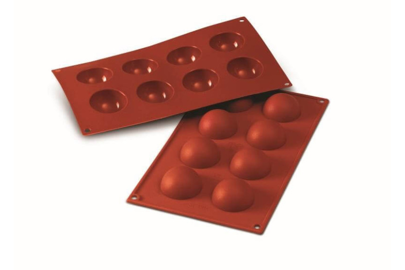 Professionelle Silikonform Silicon Flex 300x175mm 8 Halbkugeln 5cm