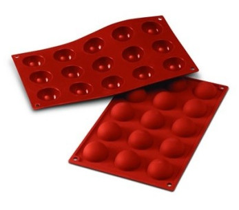 Silicona Flex molde profesional 300x175mm 15 medias esferas 4cm
