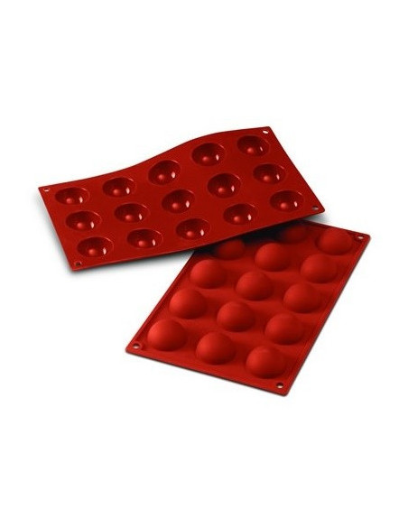Silicona Flex molde profesional 300x175mm 15 medias esferas 4cm