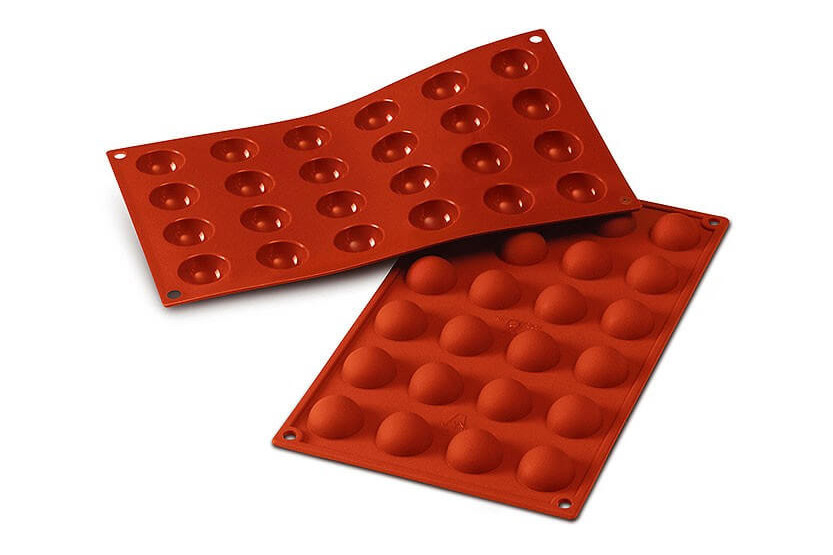 Silicon Flex professionell form 300x175mm 24 halvkulor 3cm