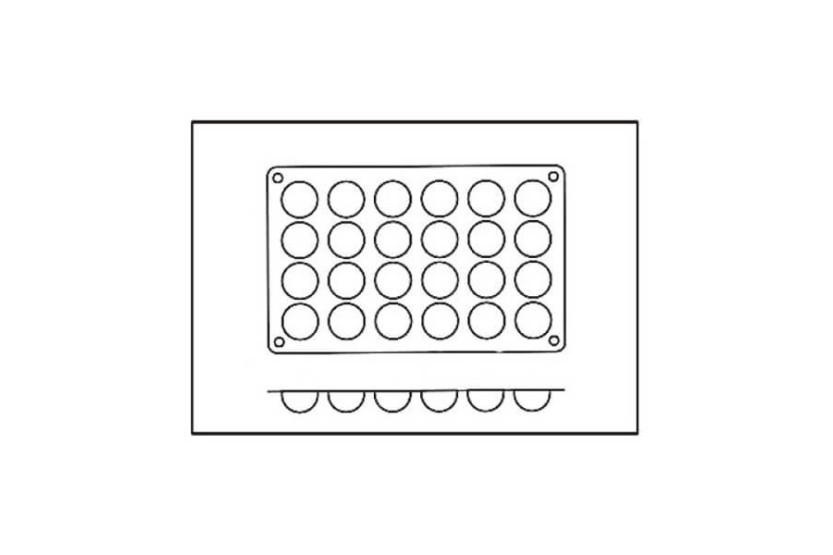 Silicium Flex professionele mal 300x175mm 24 halve bollen 3cm