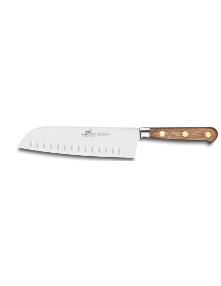 Sabatier Perigord forged santoku knife 20cm blade walnut handle